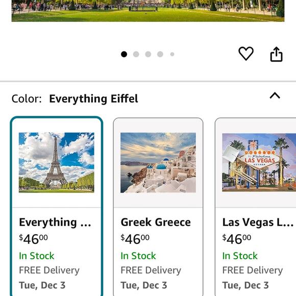 Paint Color by Number for Adults, DIY 16x20 Modern Decor Eiffel Tower Canvas - Picture 5 of 5